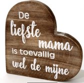 Teksthart Liefste mama  / naturel/ moederdag / houten hart / cadeau / verjaardag