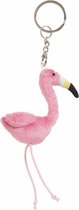 Nature Planet Flamingo - knuffel pluche - sleutelhanger - 6 cm
