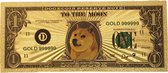 Blockchain Cryptocurrency Doge Bankbiljet - The Golden Collection