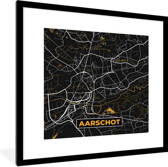 Fotolijst Incl Poster Stadskaart Aarschot Plattegrond Kaart Goud X Cm Bol