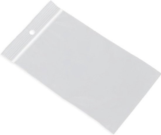 V1 Trade Zakken met ritssluiting, 100 stuks, 50 x 70 mm, robuuste druksluitzakken, hersluitbare zakken voor een betere organisatie, plastic zakken afsluitbaar