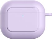 Jumada's  "Geschikt" voor Apple Airpods hoesje -  Geschikt voor Airpods 3 - Softcase - Lila - Beschermhoesje