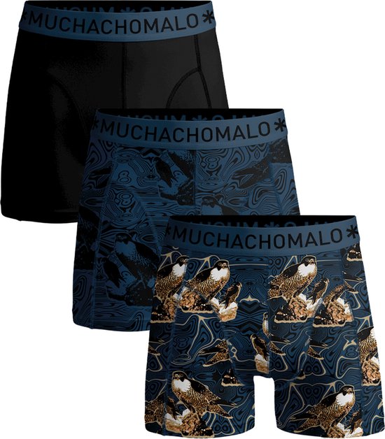 Muchachomalo - 3-pack onderbroeken heren - Effen Kleur + print - Elastisch  Katoen -... | bol.com