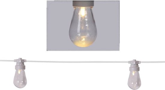 Oneiro’s Luxe Feestverlichting - 20 lamps - helder - warm-wit - Tuinverlichting - Lichtsnoer voor buiten - zwart - prikspot – LED – zomer – tuinverlichting