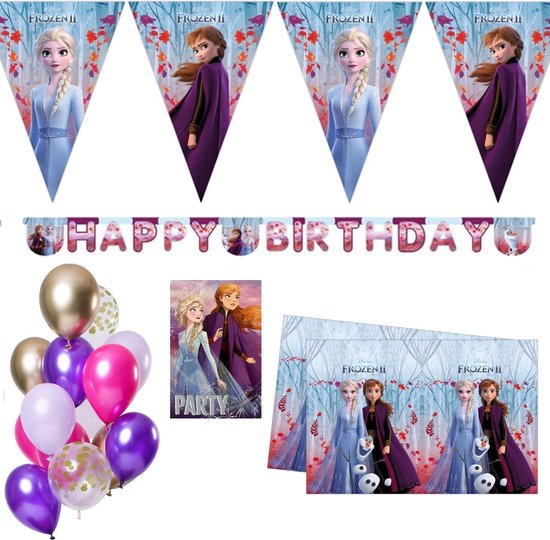 Frozen Party set | Frozen | Disney Frozen | Feestje | Kinderfeestje | Roze  | Ballonnen... | bol.com