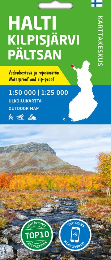 Wandelkaart Finland Halti Kilpisjärvi Pältsan 1:50.000