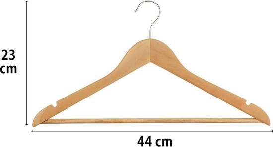 Set de 20 cintres en bois | Porte-manteau en bois | Cintre avec encoche et barre de pantalon | Cintre pour pantalon | Crochet rotatif à 360°