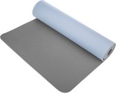 PrimeMatik - Anti slip dubbellaagse blauwe Yoga mat 183x61x0.8 cm