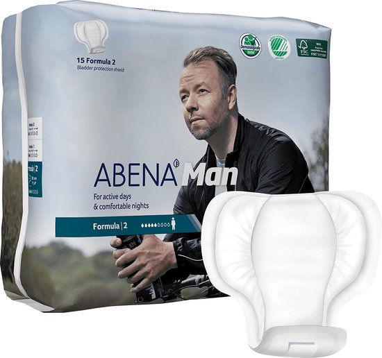 Abena Man Formula 2 - Incontinentie Verband Heren - Bescherming bij Licht tot Matig Urineverlies - 15 Stuks