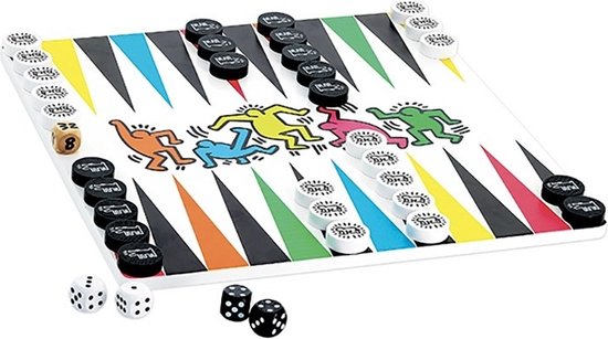 Thumbnail van een extra afbeelding van het spel Backgammon & Checkers Set by Keith Haring