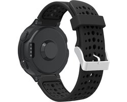 Siliconen bandje geschikt voor Garmin Forerunner 735xt / 235 / 230 / 220 / 620 / 630 - Polsband - Horlogeband - Zwart