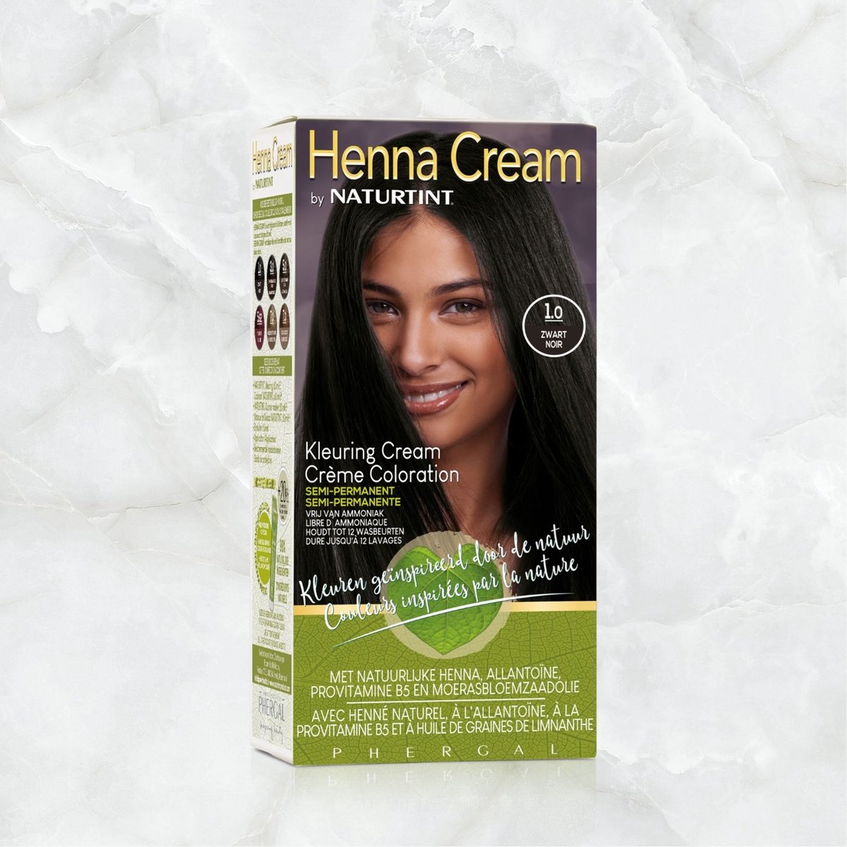 Henna Cream 1.0 Zwart - NATURTINT - 110ml - Vegan - Ammoniakvrij - Semi-Permanente Haarkleuring - Microplastic FREE