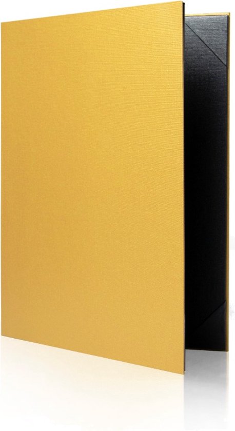 haak Vooruitgaan Latijns Goodline® - Luxe Metallic Gouden Documentenmap / Aktemap - 2x A4 -  Gold-Black Edition | bol.com