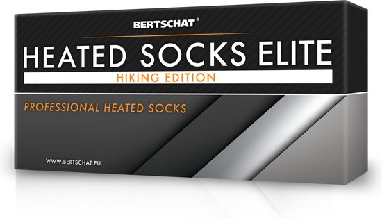 Verpakking van "BERTSCHAT HEATED SOCKS ELITE HIKING EDITION PROFESSIONAL HEATED SOCKS".