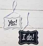 Yes and I Do houten decoratie borden - trouwen - huwelijk - bruiloft - decoratie - aanzoek