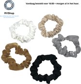 Mini Haarwokkel Scrunchies - 5 Stuks - 5 Kleuren - Scrunchie Haarelastiek - Strakke Haar Elastiek - Wokkel Scrunchie - Haaraccessoires - Dames Meisjes - Haarsieraad - Geen Verzendkosten