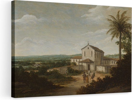 Artaza Peinture sur toile Bâtiment ecclésiastique au Brésil - Frans Jansz. Poteau - 90x60 - Art - Impression sur toile - Décoration murale