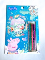 Peppa Pig|kleurboek|kleurpotloden|stickers|colouring play pack|
