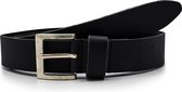 Aykon Heren Riem Leer / Broekriem - 40007 - Breedte 4 cm - Zwart - Lengte 85 cm