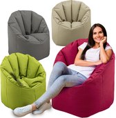 Zitstoel - Zitzak - ø 70 H 80 cm - Tuinstoel waterdicht Fauteuil - Grijs
