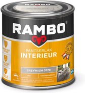 Rambo Pantserlak Interieur - Transparant Mat - Houtnerf Zichtbaar - Greywash - 0.25L