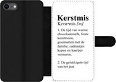 Bookcase Geschikt voor iPhone 8 telefoonhoesje - Kerstmis betekenis - Spreuken - Woordenboek - Quotes - Kerst - Met vakjes - Wallet case met magneetsluiting
