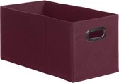 Panier de rangement/panier armoire 7 litres lin violet aubergine 31 x 15 x 15 cm - Boîtes de Boîtes de rangement - Paniers compartiments