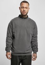 Urban Classics Crewneck sweater/trui -S- Pigment dyed Zwart