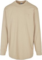 Urban Classics - Heavy Oversized Pocket Longsleeve shirt - S - Beige