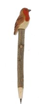 Houten Pen Roodborstje, hout 4x2x19,5cm