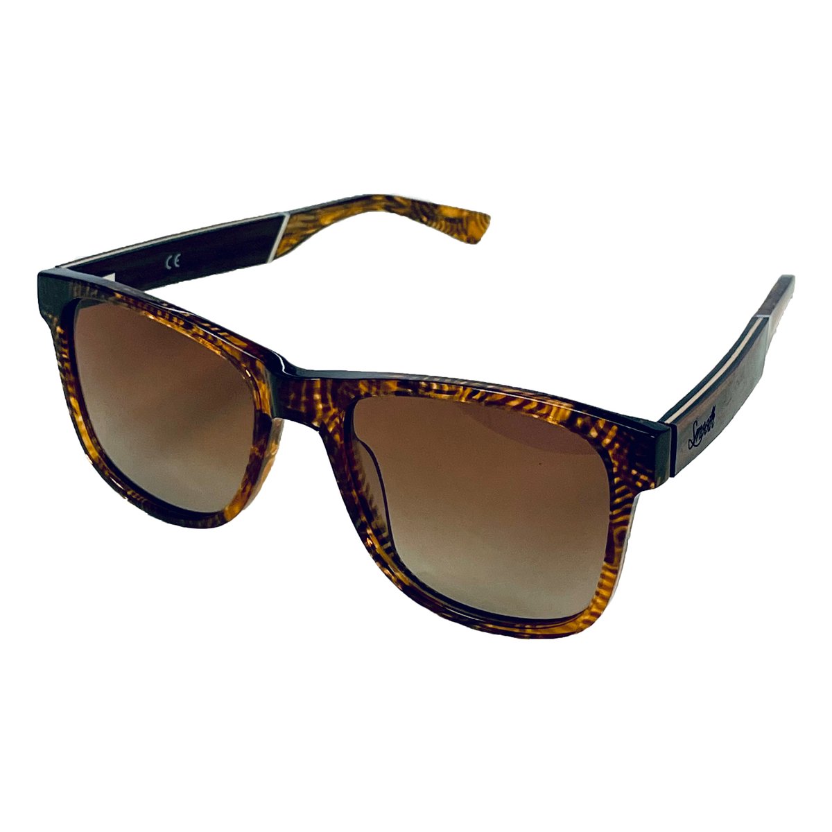 SMOOTH - houten zonnebril - unisex model - UV400 gepolariseerde glazen van de hoogste kwaliteit - HUNCHO TEA
