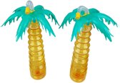 Palmboom drinkbeker met rietje - Goud/Groen- Set van 2 - Kinderen - Slush Puppy