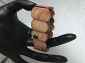 Hetty'S - Zomerse armband - van bruine parelmoer - met elastiek