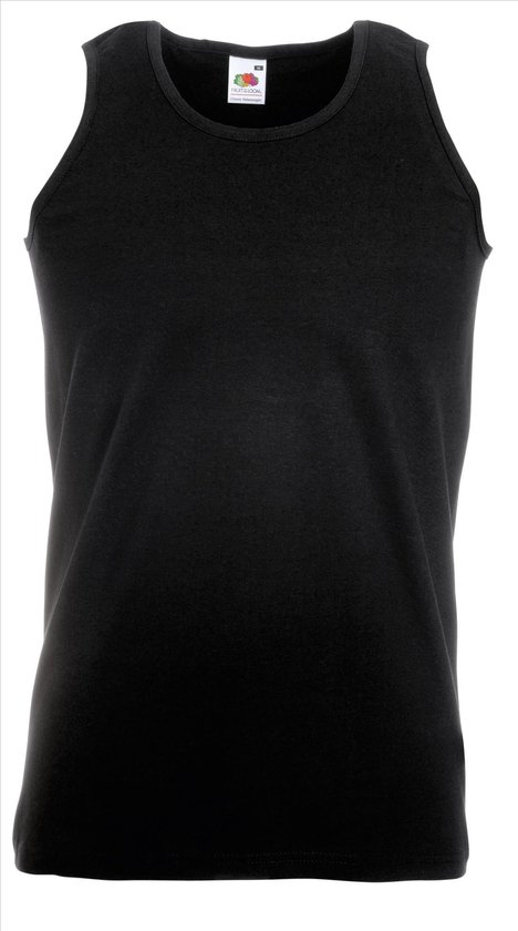 Set 2 pièces Noir Débardeur / chemise de sport Fruit of the Loom taille L