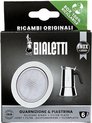Bialetti RVS Filterplaatje + 1 Siliconen Ring - 6 kops