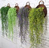 Kunstplant - Nep Plant - Sierplant - Kunstmatige Bloemen - Muurplant - Groen en Wit