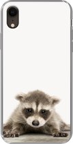 Geschikt voor iPhone XR hoesje - Wasbeer - Dieren - Kinderen - Jongens - Meisjes - Siliconen Telefoonhoesje