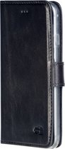 Apple iPhone 7 Hoesje - Senza - Pure Serie - Echt Leer Bookcase - Deep Black - Hoesje Geschikt Voor Apple iPhone 7