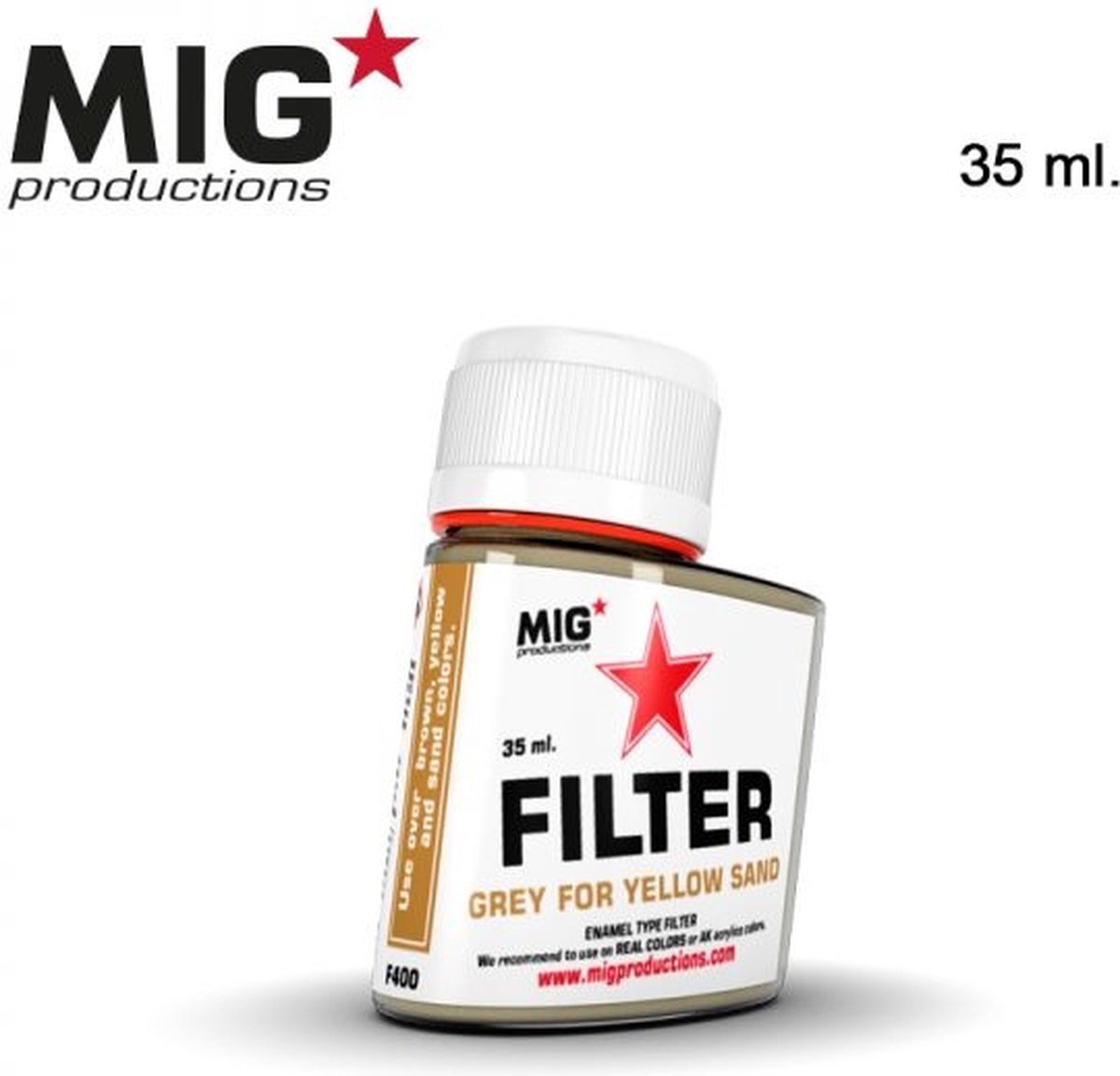 MIG Productions - F400 - Grey Filter for Yellow Sand - 35ml -