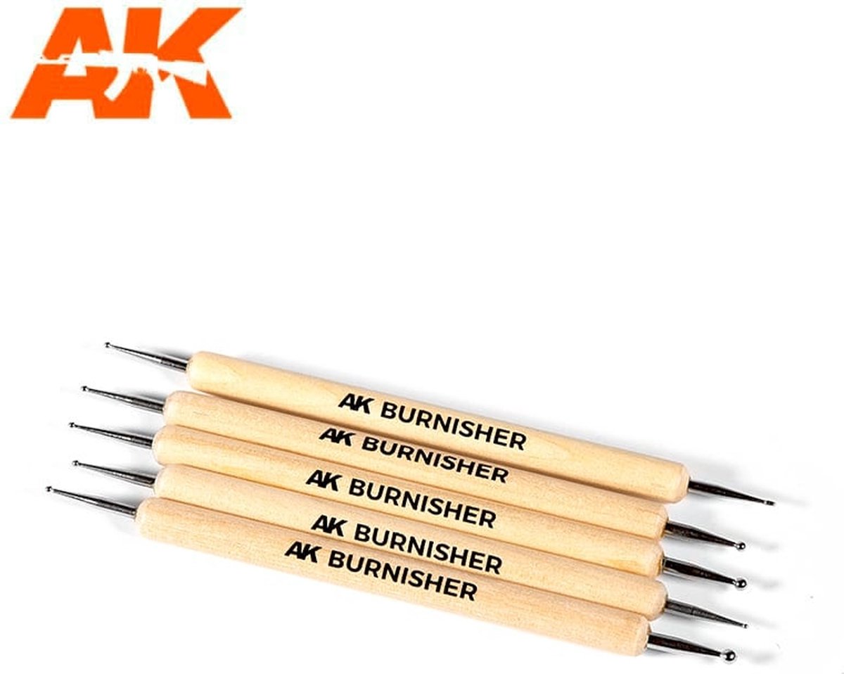 AK Interactive AK9052 Sculpting Burnisher Set – 5-delige Modelleerset voor Putty en Diorama's