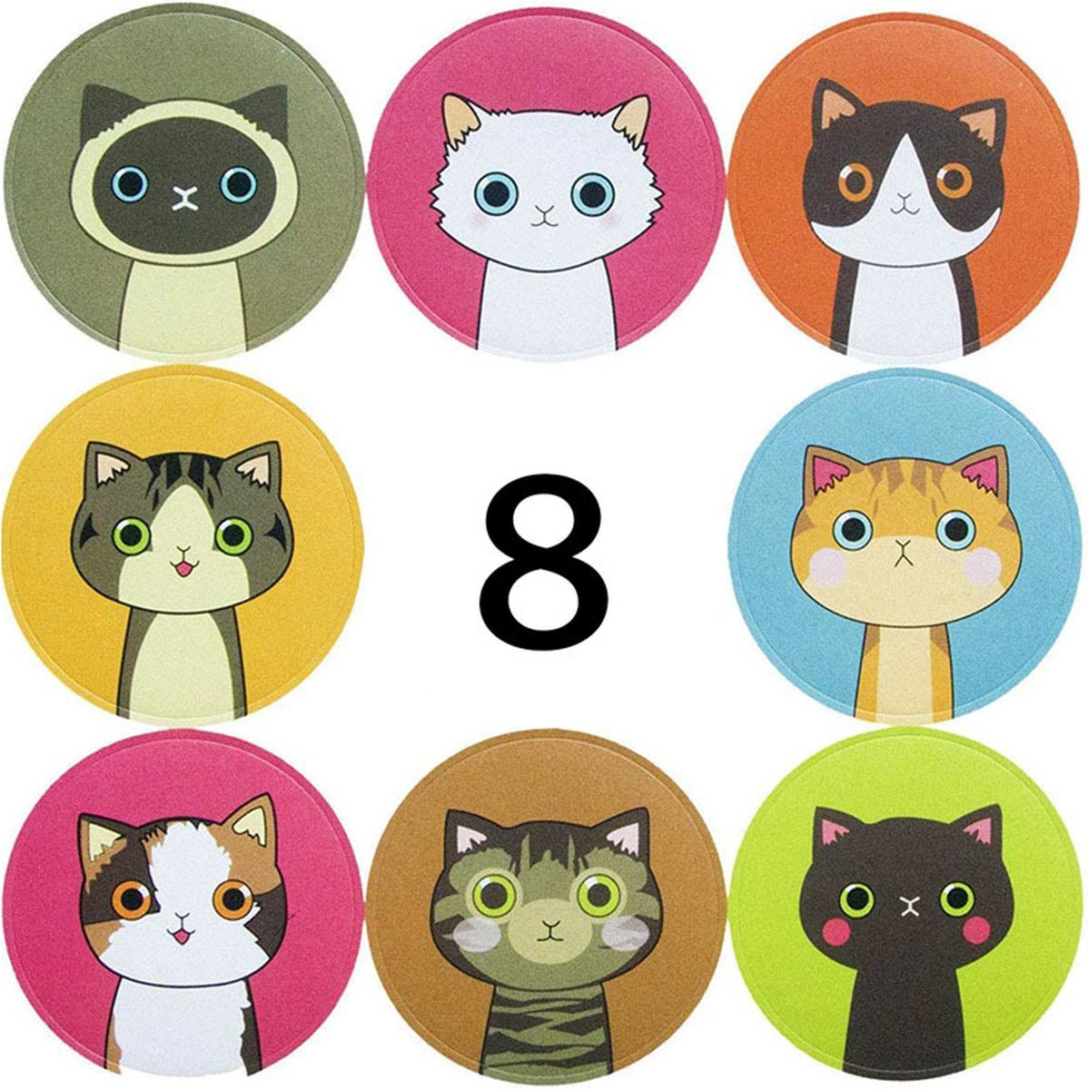 Stickerrol - 500 beloningsstickers op rol - Poezenstickers voor kinderen — afbeelding 2