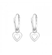 KAYA Sieraden | Kinderoorbellen oorringen 'Silver Heart'