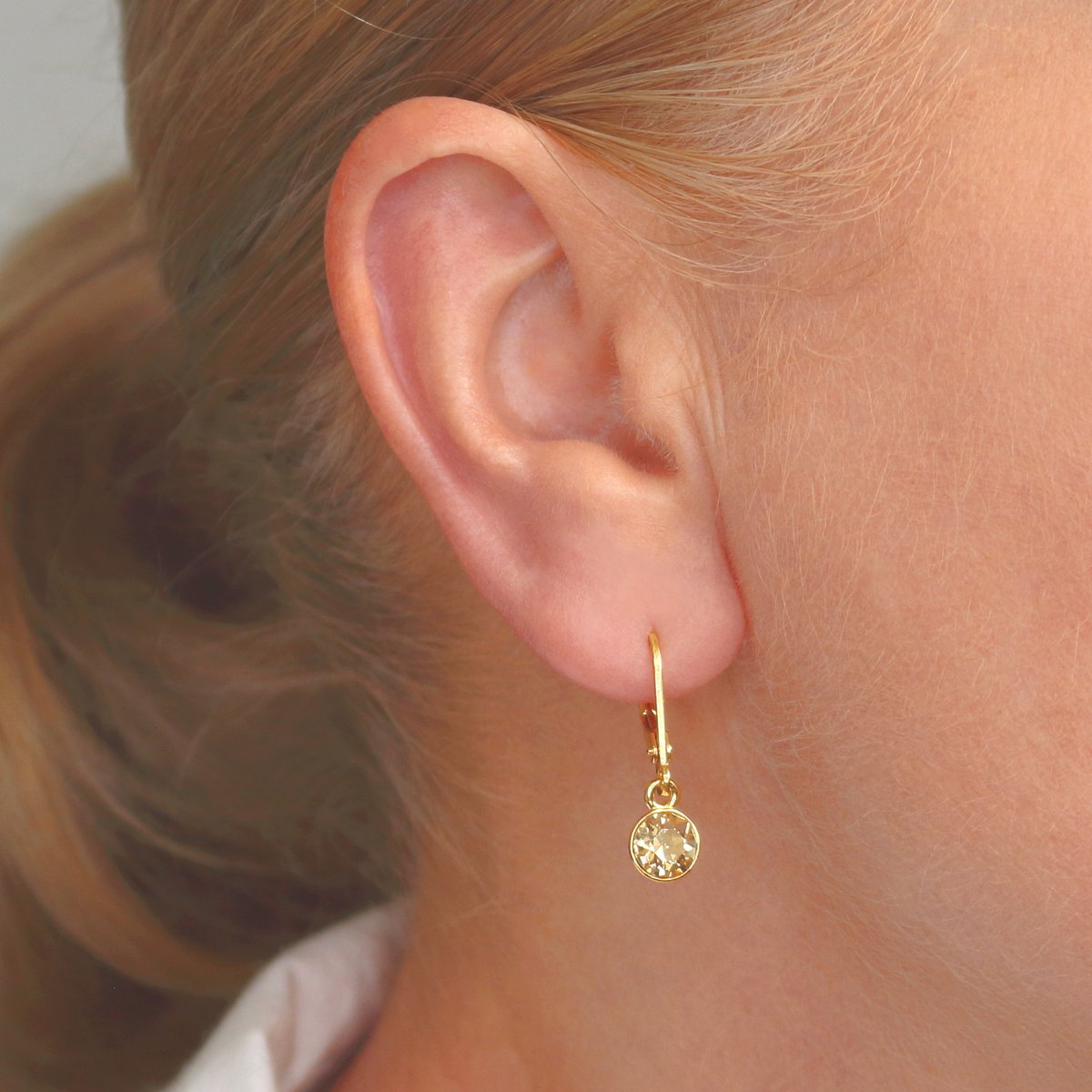 Vlinder met kristallen van Swarovski | Kinder oorbellen