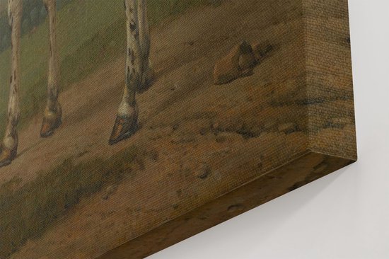 Artaza Toile Peinture Le Cheval Pied - Paulus Potter - 80x100 - Groot - Art - Impression sur Toile