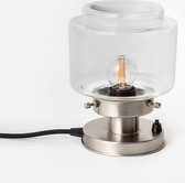 Art Deco Trade - Tafellamp Getrapte Cilinder Small Helder 20's Matnikkel
