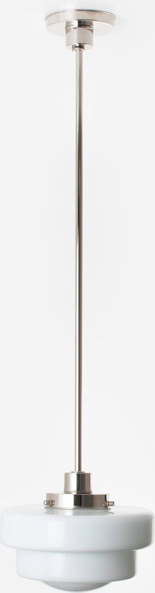 Art Deco Trade - Hanglamp Halve Getrapte Bol 20's Nikkel