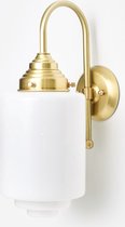 Art Deco Trade - Wandlamp getrapte Cilinder Medium Meander Messing
