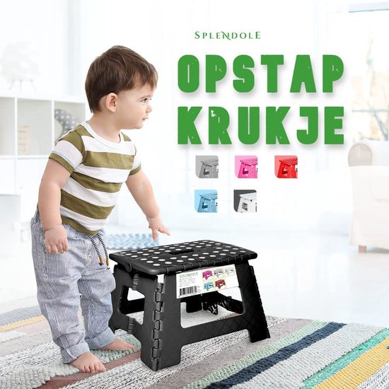 Splendole Opstapje Inklapbaar Caravanopstapje - Opvouwbaar - 100 kg - blauwe krukje van Splendole — afbeelding 5