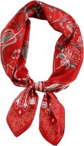 Luxe Dames Neksjaal -Youhomy accessoires sjaal 70x70cm Zijde zachte Sjaaltje- Hoofdsjaal- Cadeau voor vrouwen , dames- Stewardess Sjaaltje Rood| Moederdag cadeau| Valentijnsdag cadeau
