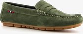 Hush Puppies suede dames mocassins - Groen - Maat 37